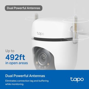 TP-Link Tapo C520WS 2K QHD 360° Outdoor Pan/Tilt Smart Ai Dectection IP66 Security Wi-Fi Camera