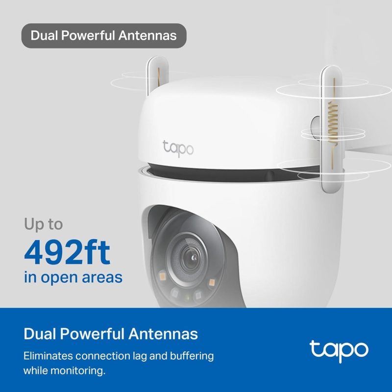 TP-Link Tapo C520WS 2K QHD 360° Outdoor Pan/Tilt Smart Ai Dectection IP66 Security Wi-Fi Camera
