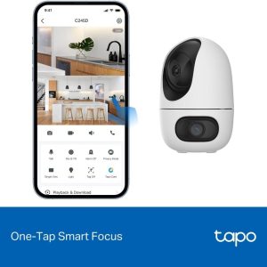 TP-Link Tapo C245D 2K 3MP Dual Lens Pan/Tilt Wide Angle Smart Dual Ai Detection Security Camera