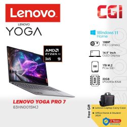 ddb3e0f26e343790b687a0ad3f72f963.jpeg Lenovo 14.5" Yoga Pro 7 Ryzen Ai 9 365 32GB 1TB 2.8K WQXGA+ OLED W11H Touchscreen Laptop with Office 2Y PC - 83HN0015MJ