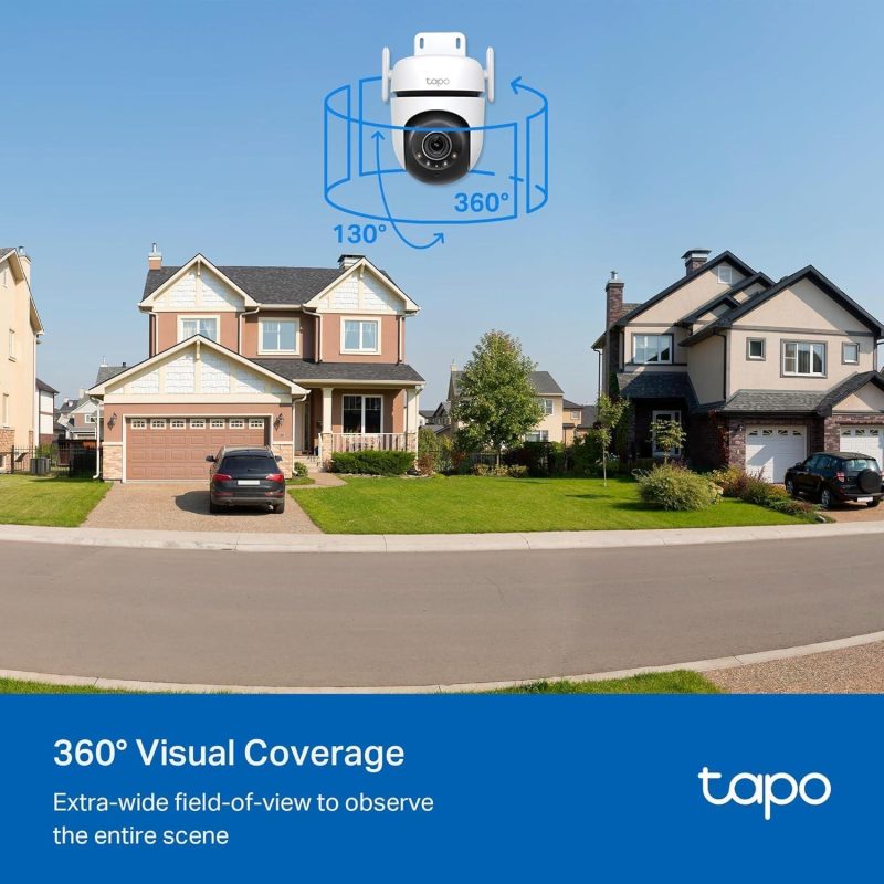 TP-Link Tapo C520WS 2K QHD 360° Outdoor Pan/Tilt Smart Ai Dectection IP66 Security Wi-Fi Camera
