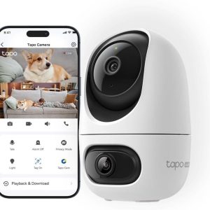 TP-Link Tapo C245D 2K 3MP Dual Lens Pan/Tilt Wide Angle Smart Dual Ai Detection Security Camera