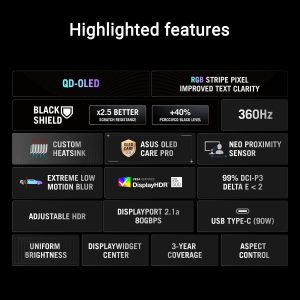 [LATEST] Asus 34" ROG Swift OLED PG34WCDN Tandem RGB QD-OLED WQHD G-Sync 360Hz 0.03ms Curved BlackShield Gaming Monitor