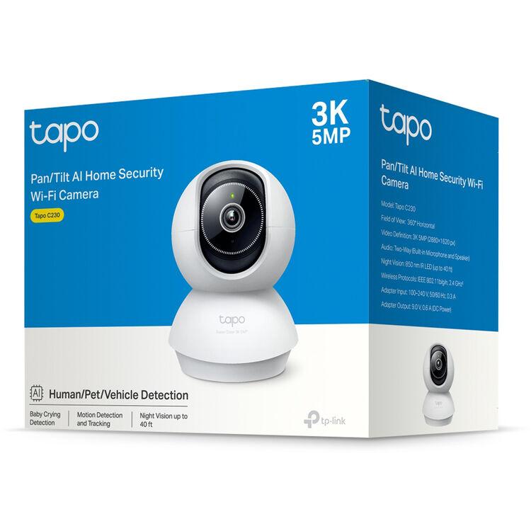 TP-Link Tapo C230 3K 5MP Pan/Tilt 360º Smart Ai Detection Home Security Wi-Fi Two-Way Audio Camera