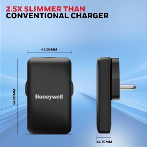 Honeywell 65W GAN Zest Ultrafast Dual Type-C Multi-Plug Ultra Thin Wall Charger