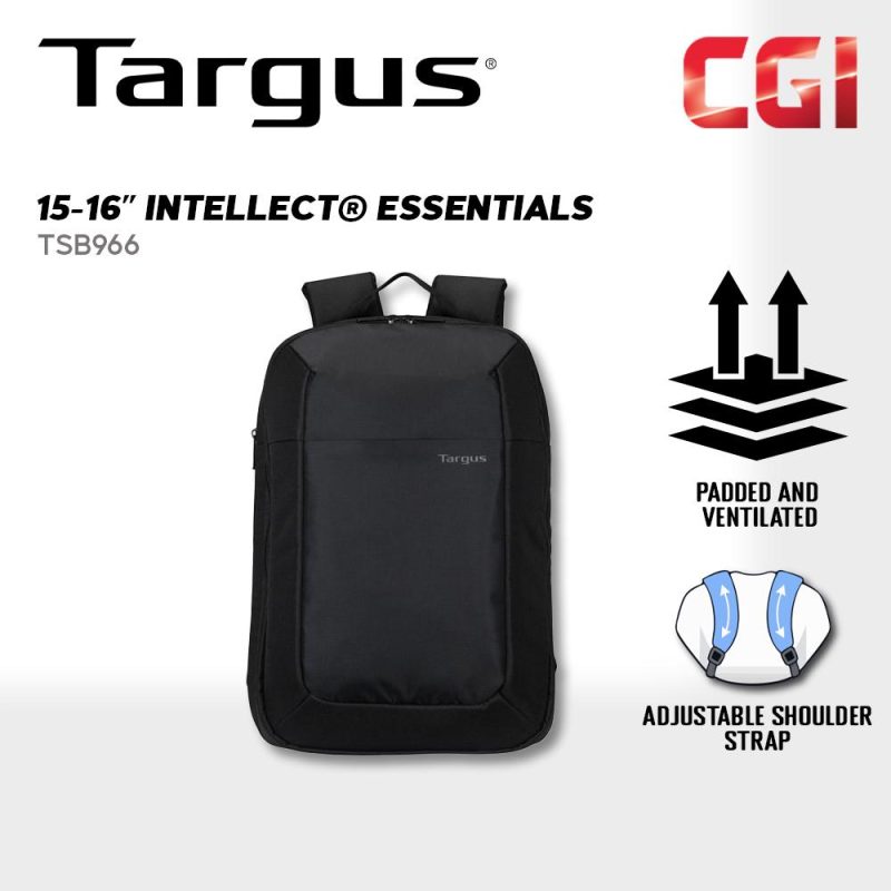 Targus 15-16" TSB966GL Intellect Essential 16L Slim & Lightweight AirMesh Backpack