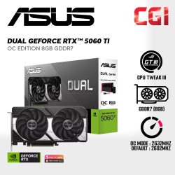 Asus Dual GeForce RTX™ 5060 Ti 8GB GDDR7 OC Edition Graphic Card - DUAL-RTX5060TI-O8G