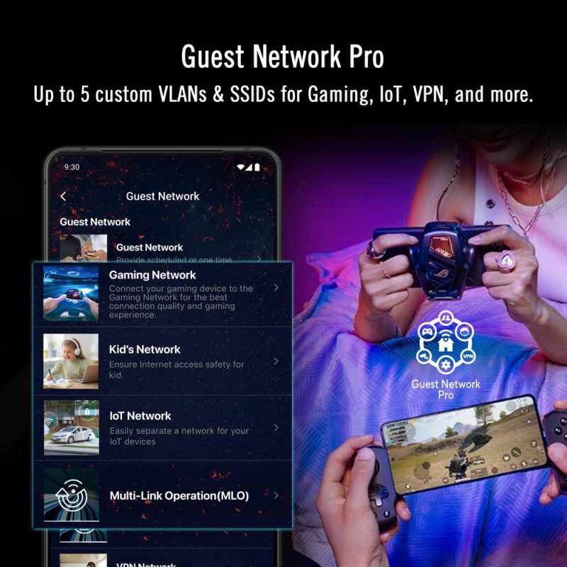 [PREORDER] Asus ROG Rapture GT-BN98 Quad-Band WiFi 8 25000 Mbps AiProtection AiMesh Gaming Router