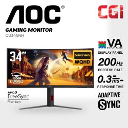 b9253eb02661fd79b8ffac006db93921.jpeg AOC 34" CU34G4H Fast VA WQHD HDR10 Adaptive Sync 200Hz 0.03ms HAS Curved Gaming Monitor