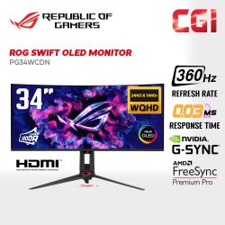 [LATEST] Asus 34" ROG Swift OLED PG34WCDN Tandem RGB QD-OLED WQHD G-Sync 360Hz 0.03ms Curved BlackShield Gaming Monitor