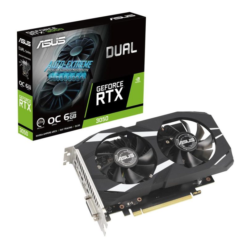 Asus Dual GeForce RTX™ 3050 6GB GDDR6 OC Edition Graphic Card -DUAL-RTX3050-O6G
